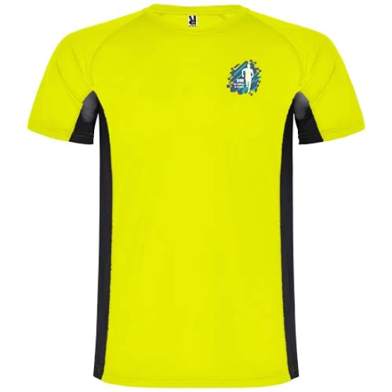 Roly sport-T-shirt | Polyester 140g/m² | Voor mannen | Ademend | fluor yellow;zwart