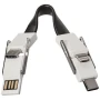 4-in-1 cable | ABS Plastic | Incl. keyring & magnets