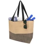 Borsa shopper | Carta di paglia intrecciata certificata FSC | Chiusura con zip | Manici da 30 cm