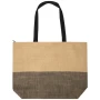Borsa shopper | Carta di paglia intrecciata certificata FSC | Chiusura con zip | Manici da 30 cm