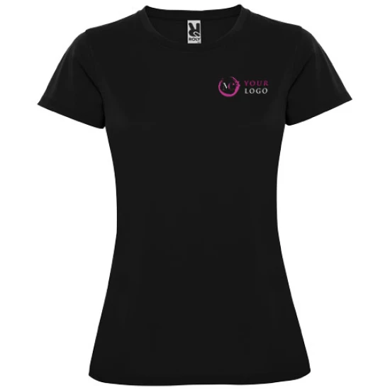 T-shirt de sport Roly | 100% polyester | Lavage facile | Pour femmes | noir