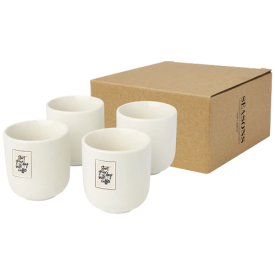 4 Espresso mugs | Ceramic | 90 ml | Espresso | white