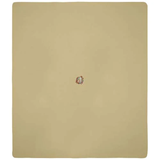 Geruite deken | 100% polarfleece 200 g/m² | 250 x 220 cm | Met handige opbergtas voor gemakkelijke opslag | beige