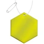 Hexagon hanger | PVC | Reflective neon | With white string and safety needle