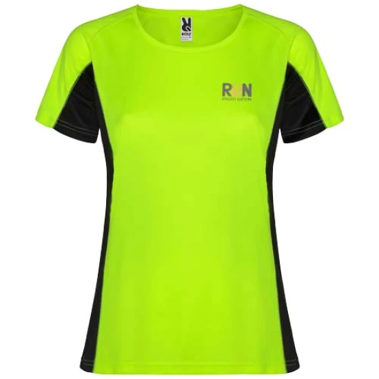 T-shirt de sport Roly | Polyester 140g/m² | Unisexe | Respirant & technique | fluor green;zwart