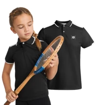 Polo de sport pour enfants Roly | Polyester recyclé 140g/m² | Détail dans les manches