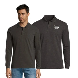 Polo a maniche lunghe SOL'S | Cotone pettinato 180g/m² | Per uomo | Colletto a coste