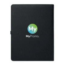 Portfolio A4 | Lin-PU | Bloc-notes avec 20 feuilles lignées | Batterie externe de 4000 mAh | Porte-cartes & stylo