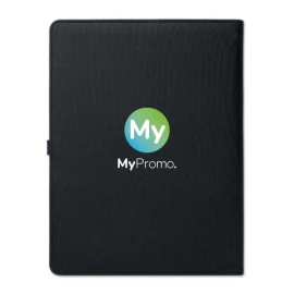 A4 Portfolio | Linen-PU | 20 lined sheets notepad | 4000 mAh power bank | Card & pen holder