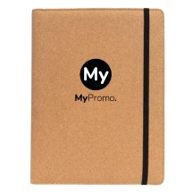 A4 Portfolio | Cork | 20 lined sheets notepad | Pockets, card slots & pen loop