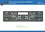 License plate holder | PP plastic | Quick clip fastening | 500 x 11 mm print area