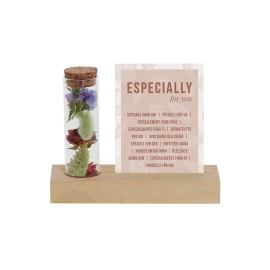 Dried flowers | Glass and wood | A7 card | Gift box | Sustainable