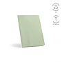 Cuaderno A5 | Cubierta de hierba limón y papel reciclado 80 g/m² | 196 páginas punteadas | Tapa blanda