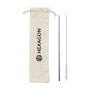 Reusable straw | Stainless steel | Cleaning brush | Canvas pouch