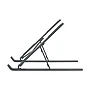 Support pour ordinateur portable | Aluminium recyclé GRS | Jusqu'à 15,6 pouces | 6 hauteurs réglables | Durable