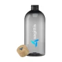 Trinkflasche | Recyceltes PET | 500 ml | Bambus-Schraubverschluss | Hergestellt in Europa