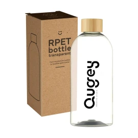 Water bottle | Recycled PET | 500 ml | Bamboo screw cap | Made in Europe