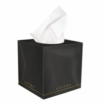 Square tissue box | 50 tissues | 3-ply tissues | Foil print on all sides