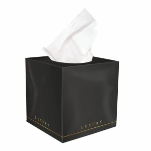 Square tissue box | 50 tissues | 3-ply tissues | Foil print on all sides