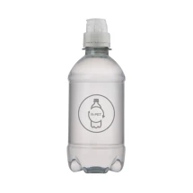 Water bottle | rPET | 330 ml spring water | Sports cap | Made in the UK