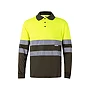 Polo | Polyester 160 g/m² | Manches longues | Design bicolore