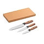 Küchenmesser-Set | Edelstahl und Kunststoff | 3-teilig | Santoku-, Allzweck- und Schälmesser | Geschenkbox