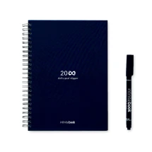 Agenda réutilisable A5 | Couverture rigide avec anneaux | Kit de nettoyage | Marqueur et support | 148 x 210 mm | Fabriqué en Europe