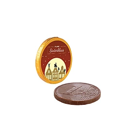Petite pièce en chocolat | Chocolat au lait | Emballage personnalisé