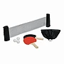 Set de tennis de table | Bois, plastique et polyester | 2 raquettes | 3 balles | Filet extensible
