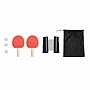 Set de tennis de table | Bois, plastique et polyester | 2 raquettes | 3 balles | Filet extensible