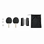 Set de tennis de table | Bois, plastique et polyester | 2 raquettes | 3 balles | Filet extensible
