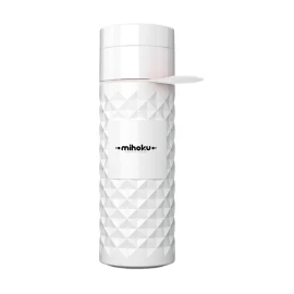 Gourde | Bio HDPE | 500 ml | 2 bouchons à vis | Boucle de transport en caoutchouc | Made in Holland