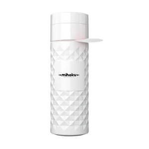 Trinkflasche | Bio-HDPE | 500 ml | 2 Schraubverschlüsse | Gummierte Trageschlaufe | Made in Holland