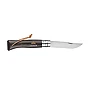 Couteau de poche Opinel No. 08 | Bois de hêtre et acier inoxydable 45 g | 19,2 x 2,8 x 1,8 cm | Verrouillage Virobloc® | Cordon en cuir
