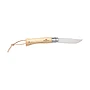 Couteau de poche Opinel No. 07 | Bois de hêtre et acier inoxydable | Lame de 8 cm | Verrouillage Virobloc®