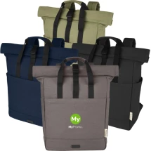 Rolltop laptop rugzak | rPET | 15 liter inhoud | 15" laptop compartiment