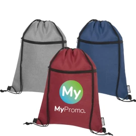Sac à dos à cordon de serrage | rPET | 5L | Poche frontale zippée
