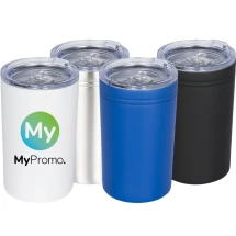 Doppelwandiger isolierbecher | Edelstahl | 330ml | Transparenter Druckdeckel