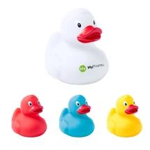 Rubberen eend | PVC | 84×77×70 mm | Heldere kleuren
