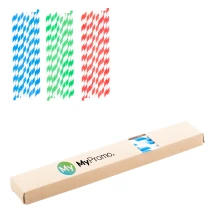 Rietjes | Papier | 31×200×14 mm | 10 st. | Gestreept patroon