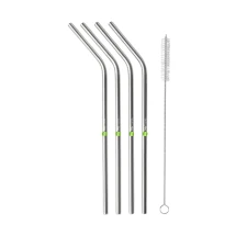 Straws | Stainless steel | 23 cm | Set of 4