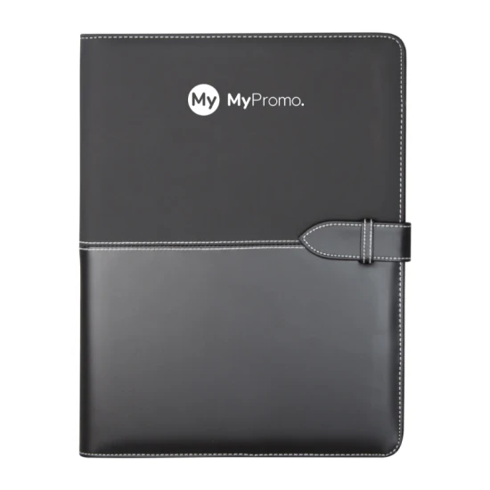 A4 Conference folder | PU leather | Incl. pen and card holder | Black