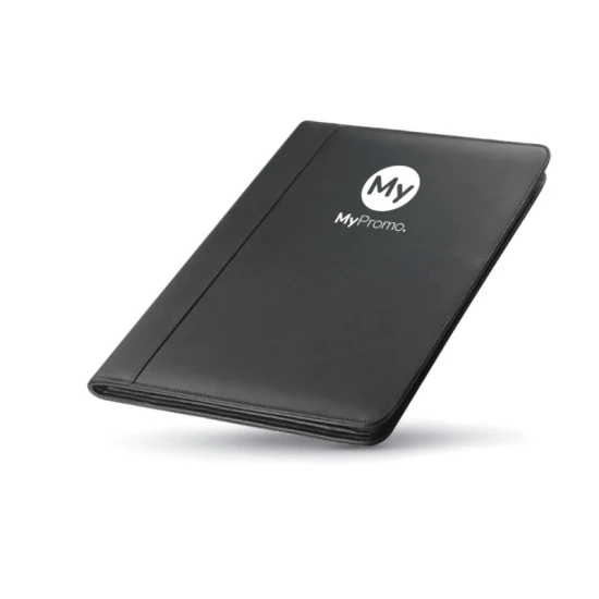 Conference folder | A4 | Bonded leather | 4 compartments | black