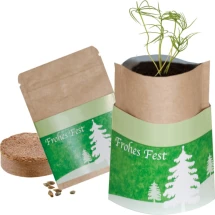 Christmas tree bag | With compressed soil and spruce seeds | Damp-proof | Sustainable