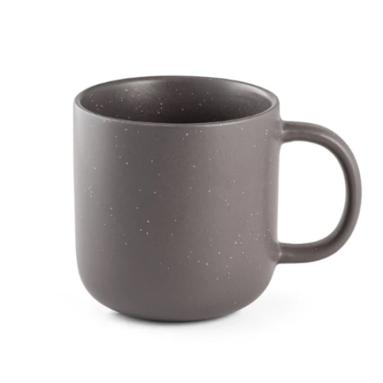 Mok | Keramiek | 370 ml | Matte afwerking | Levendige kleuren | Donkergrijs