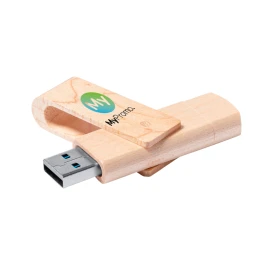 Memoria USB OTG | Madera | 16GB | Clip giratorio