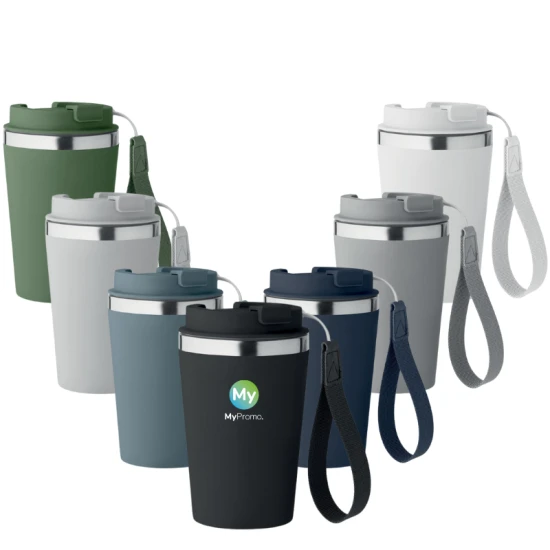 Double walled isolated tumbler | Recycled stainless steel | 350 ml | Sustainable | Black