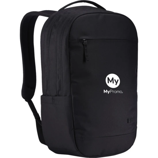 Case logic backpack | Recycled polyester | 15,6" | Luggage pass-through strap | solid black