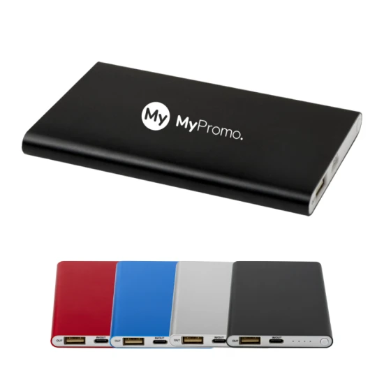 Powerbank | Gerecycled aluminium | Laadt 2 apparaten tegelijkertijd op | rood