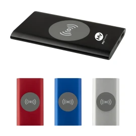 Wireless power bank | Recycled aluminium | 5W | Charge 2 devices simultaneously